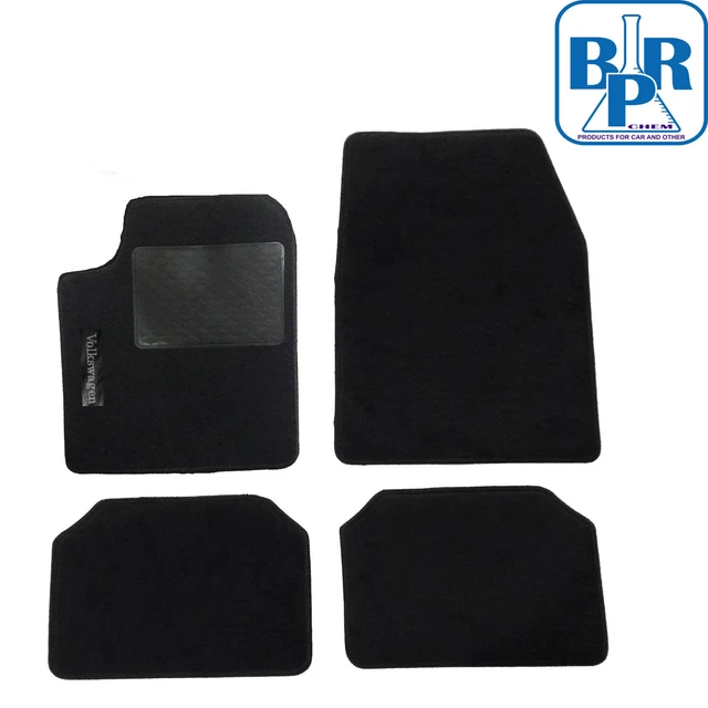 Tappetini Auto In Moquette Con Fissaggio A Strappo E Logo Ricamato – Compatibili Con Clio (Anteriori E Posteriori)