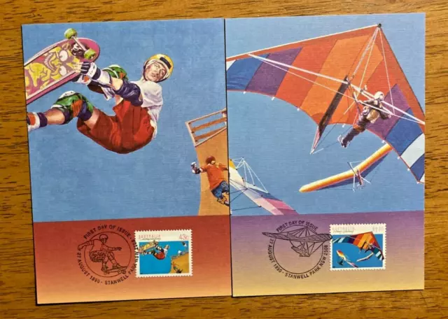 Australia Maxi/Postal Cards Sports Series II Additional  Definitive 1990 Set 2