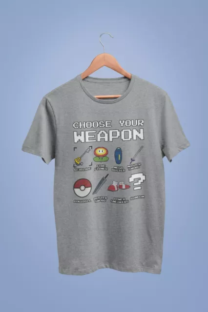 Funny Gamer T Shirt Weapon Choice Gaming Themed Tshirt Vide Gaming Gift Idea
