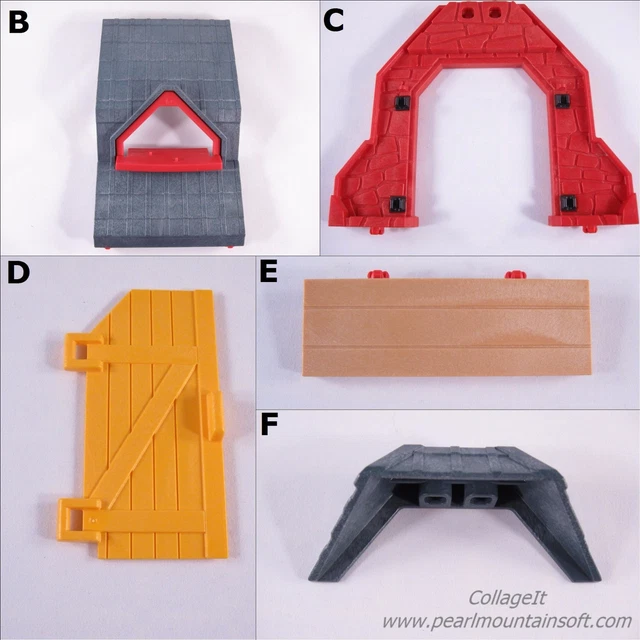 ENSEMBLE D'AVENTURE PLAYMOBIL 3909 Toit De Ferme Mur Rouge Porte Jaune