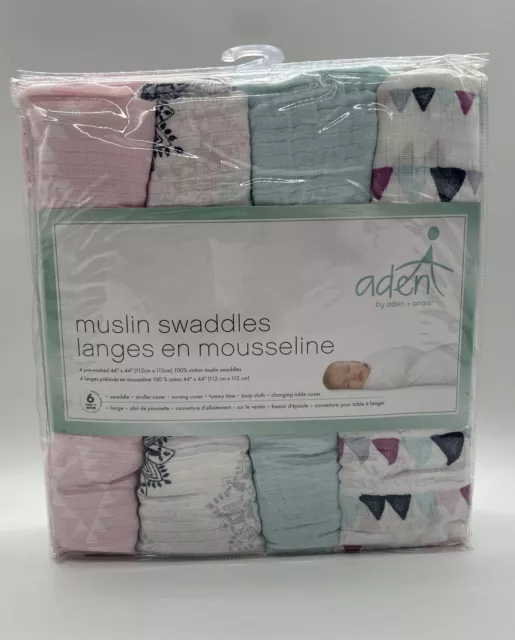 Aden + Anais Essentials Muslin Swaddle Blankets For Baby Girls And Boys Newborn