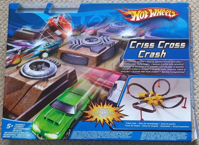 Mattel Hot Wheels Criss Cross Crash Track System Set Vintage Boxed Set