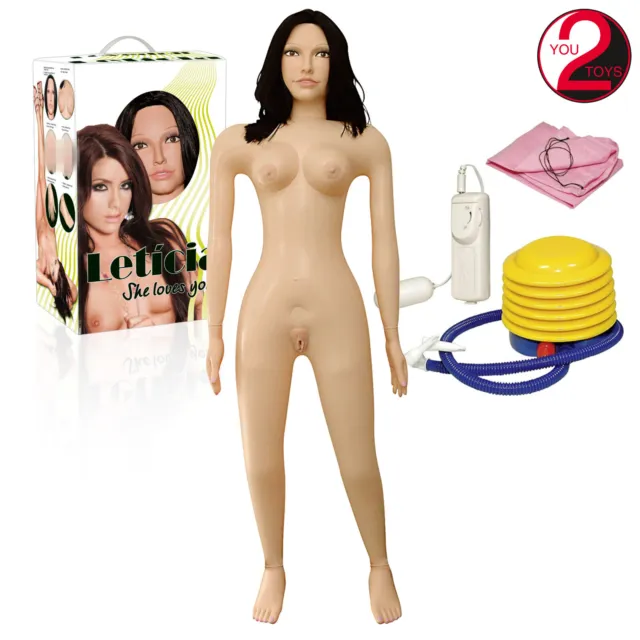 You2Toys Leticia, Realistic Inflatable Doll with Real Head Hand Feet Anus