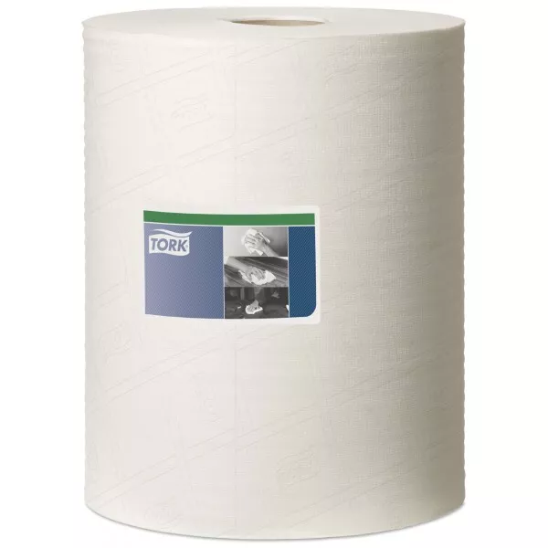 1ply White Prem Cleaning Cloth 1x106m 530137 Tork Genuine Top Quality Product