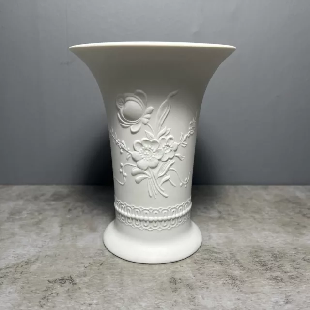 Kaiser German White Bisque Fine Porcelain Floral Vase 384/15