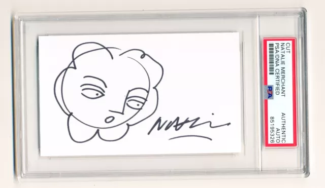 Natalie Merchant Signed Autograph Sketch Card PSA/DNA Authentic Slabbed