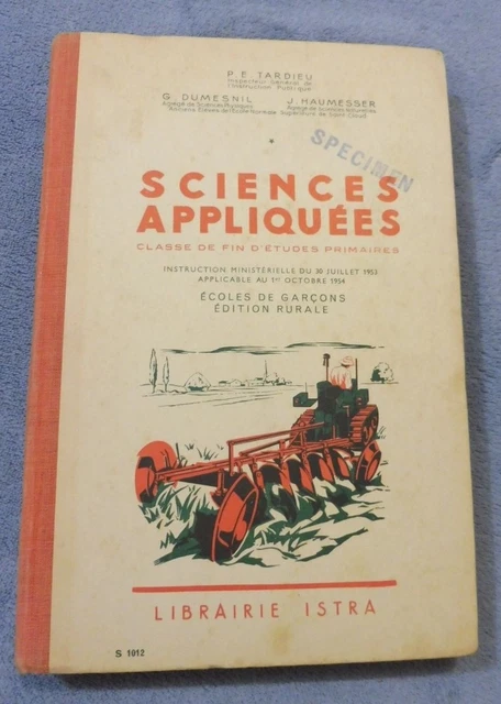 SCIENCES APPLIQUÉES classes de fin d'études primaires manuel scolaire ...