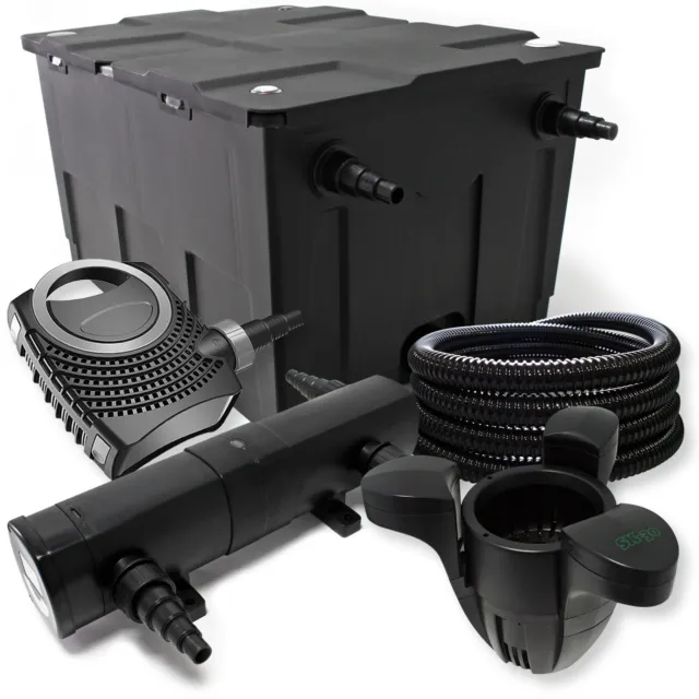 Kit de filtration de bassin 60000l Stérilisateur UVC 18W Pompe Skimmer 078