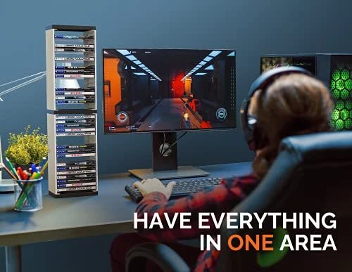 PS5 Game Holder Game Storage Organizer - 36 CD Game Holder Disk Tower for PS5