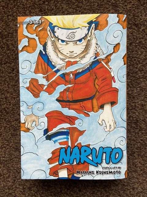 Naruto book 3 in 1 Volumes 1,2,3 story and art by Masashi Kishimoto