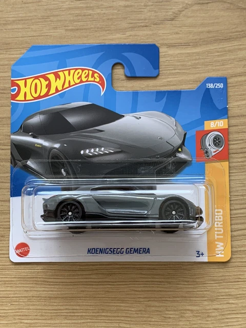 Hot Wheels Koenigsegg Gemera – HW Turbo Serie 8/10, Short Card, Grauer Sportwagen (Mattel 2022)