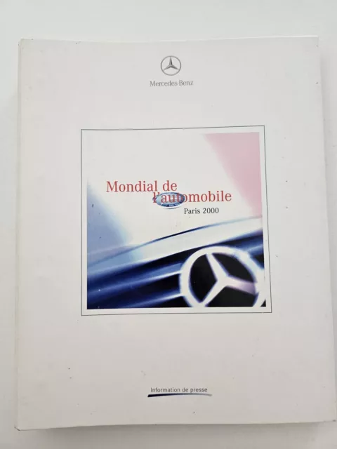 Dossier de presse automobile MERCEDES Paris 2000 en français avec photos et CD