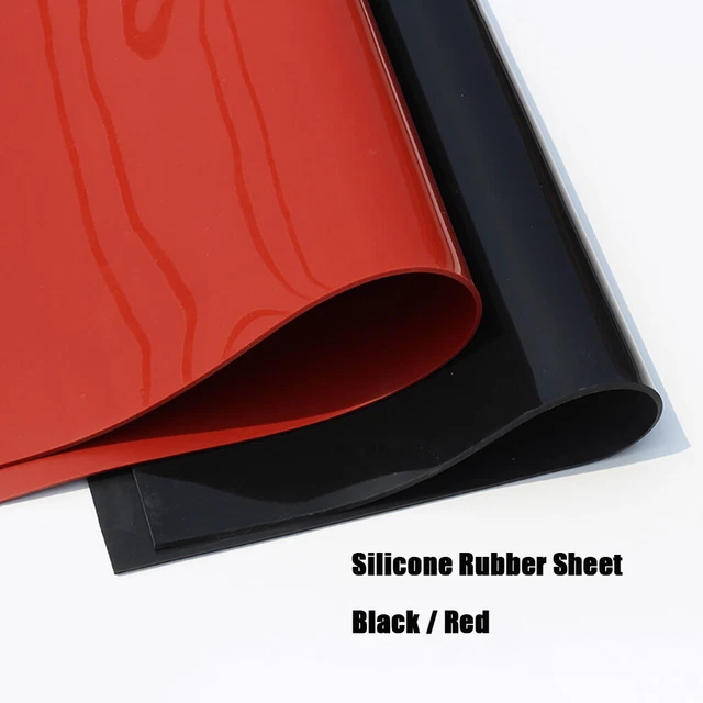 Piastra in Gomma Silicone Tappetino in Gomma Guarnizione Nero/Rosso Spessore 1//2/3/4/5mm 500mm