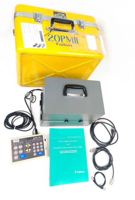 Fujikura FSM-20PMII Arc Fusion Splicer Kit for PM, SM, MM Fibers, MINT!