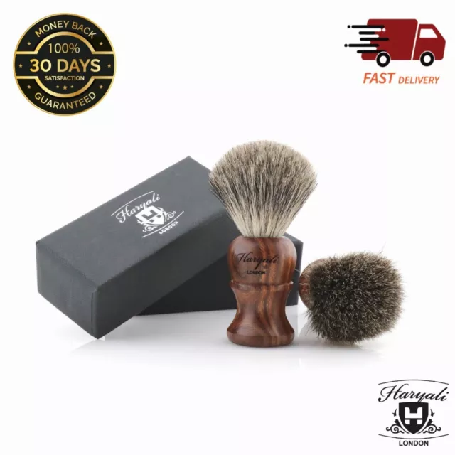 Shaving Brush Pure Super Badger Hair in Wooden Handle Beard Ready Shave for Mens