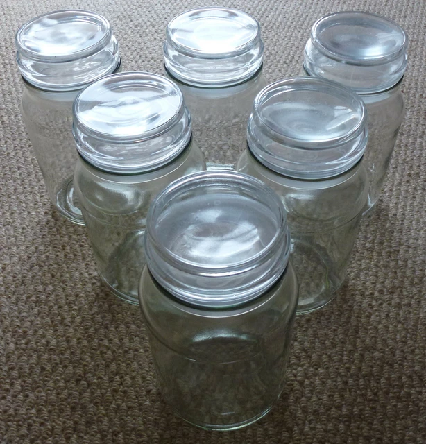 DOUWE EGBERTS AIRTIGHT Empty Glass Storage Coffee Jars 190G Size X 6 £15.00 PicClick UK