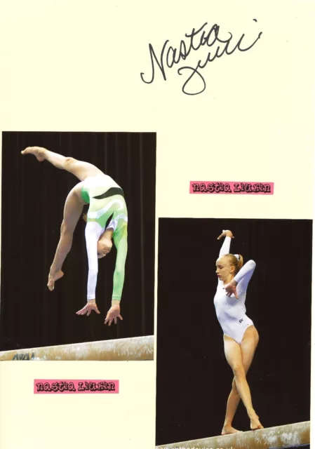 Nastia Liukin  USA  Turnen 1.OS 2008  Karte original signiert WL 340737