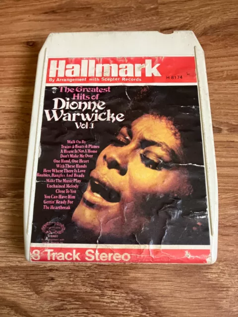 DIONNE WARWICKE GREATEST HITS VOL. 1 8-track tape cassette cartridge 1972