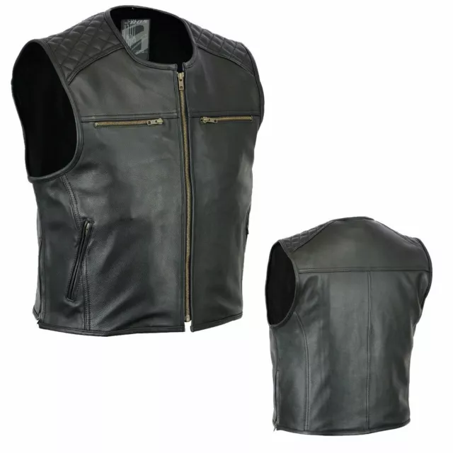 Biker Motorrad Kutte Herren Motorrad Leder Weste Motorrad Chopper Leder Kutte