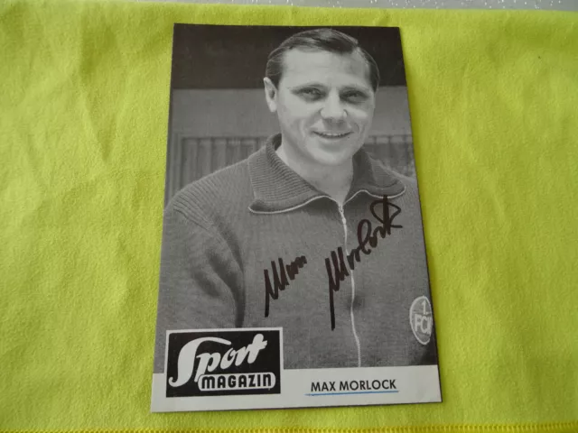 Max Morlock Autogramm signiert , Weltmeister 1954