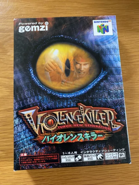 JAPANESE Nintendo 64 N64 Violence killer￼Boxed Turok New Generation With Manual