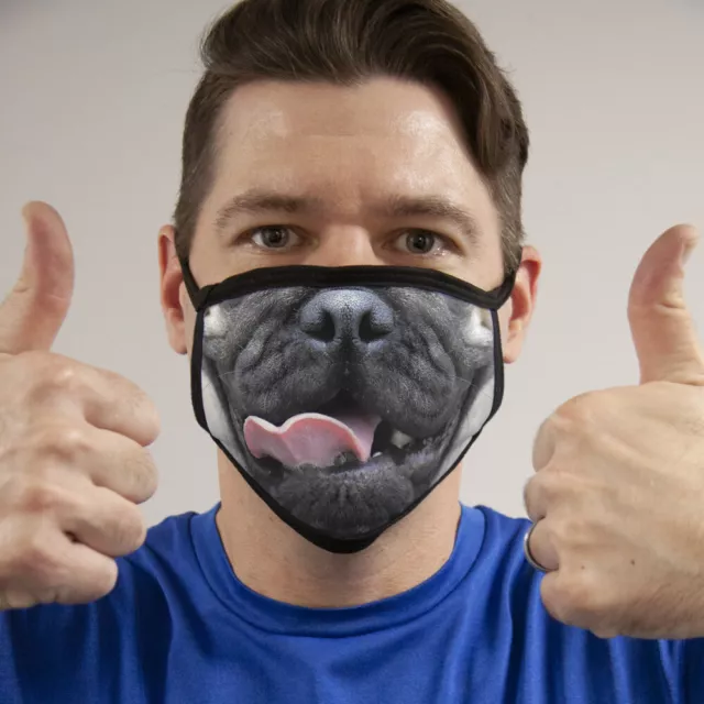 Pug Dog FACE MASK Reusable Washable Unisex Face Cover Cloth USA Seller