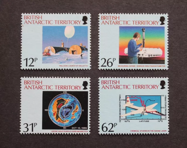 British Antarctic Territory - 1991 Scarce Ozone Hole Study Set Mnh Rr