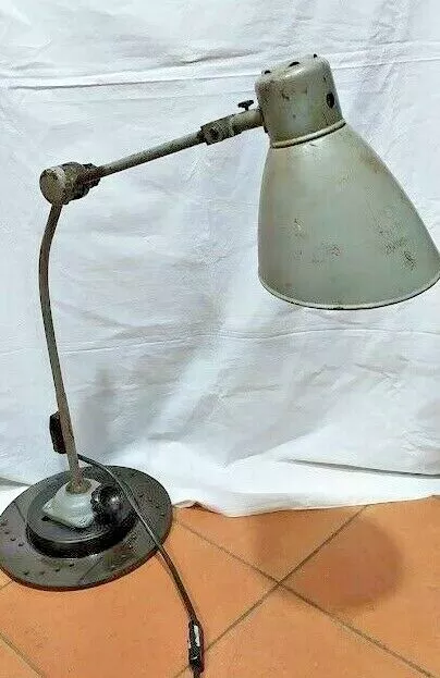 Lampada Vintage Da Tavolo Stile Jielde Industriale