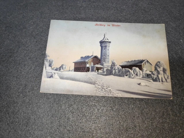 AK Keilberg im Winter frankiert 5 Heller vor 1945 CZ Tschechien Klinovec