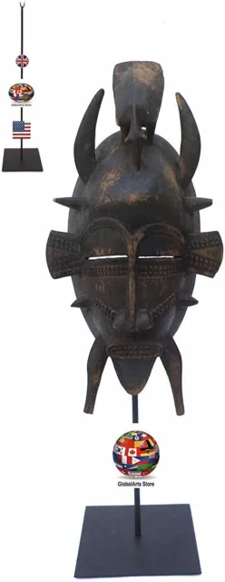 Tribal Mask Artifact Steel Display Stand / GBAS / H 29cm XS 2