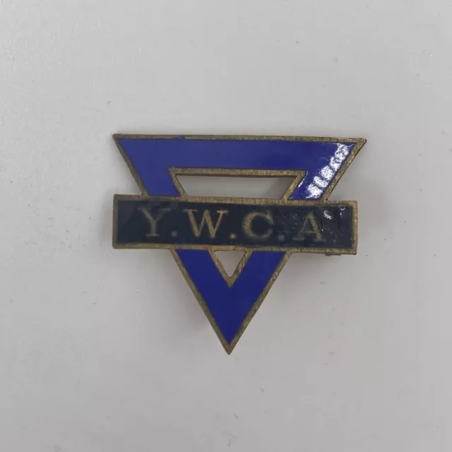 Vintage YWCA Blue Triangle Enamel Lapel Pin