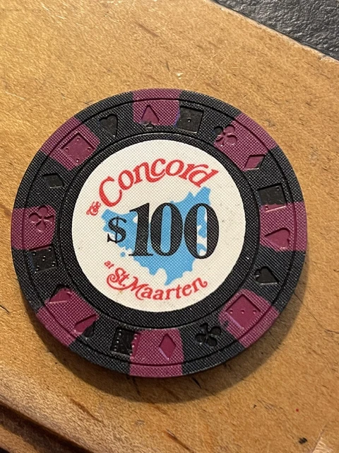 $100 The Concord Casino St Maarten Casino Chip