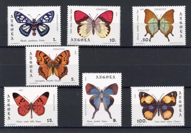 [81.065] Angola 1982 : Butterflies - Good Set Very Fine MNH Stamps