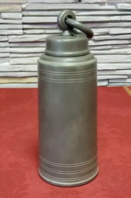 Antike Feldflasche/Schraubkanne aus Zinn