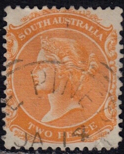 SOUTH AUSTRALIA 'THE Pinery' squared circle cancel on 2d. DLR. Rare and