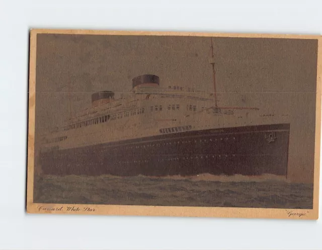 Postcard "Georgic" Cunard White Star