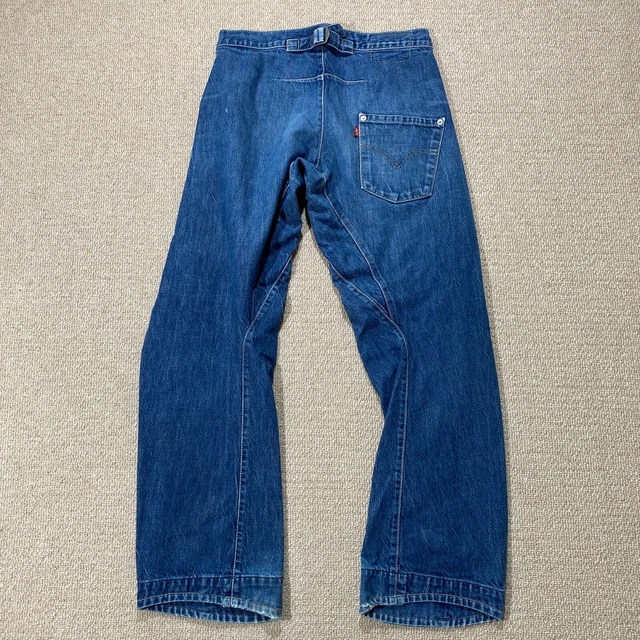 LEVIS ENGINEERED JEANS Mens 30x32 Blue Twisted Denim 2000s Buckle 
