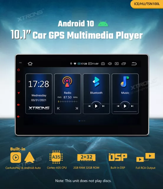 Autoradio Gps Car Tablet Universale Android 10 Wi-Fi Dsp Carplay Xtrons Tsn100L