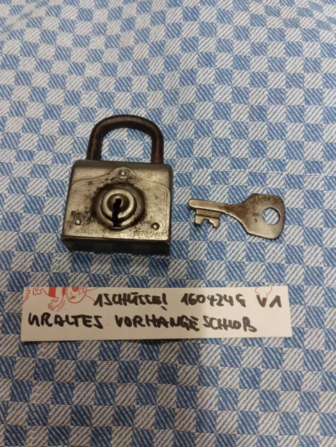 🔥V1🔥 Vorhängeschloss Made in Germany Alt Original Ein Schlüssel Deko Schloß