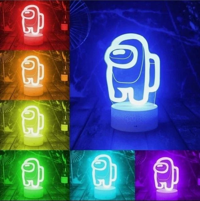 3D CREATIVE VISUALIZATION Illusion LED Lamp Among Us Night Light for ...