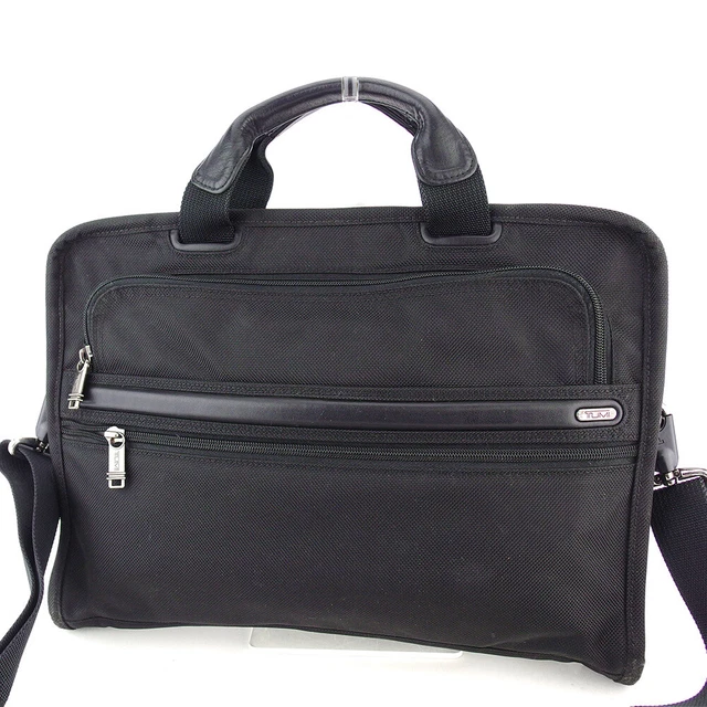 Tumi Business Bag Briefcase Men'S Slim Deluxe Portfolio 2Way Shoulder Black Silv