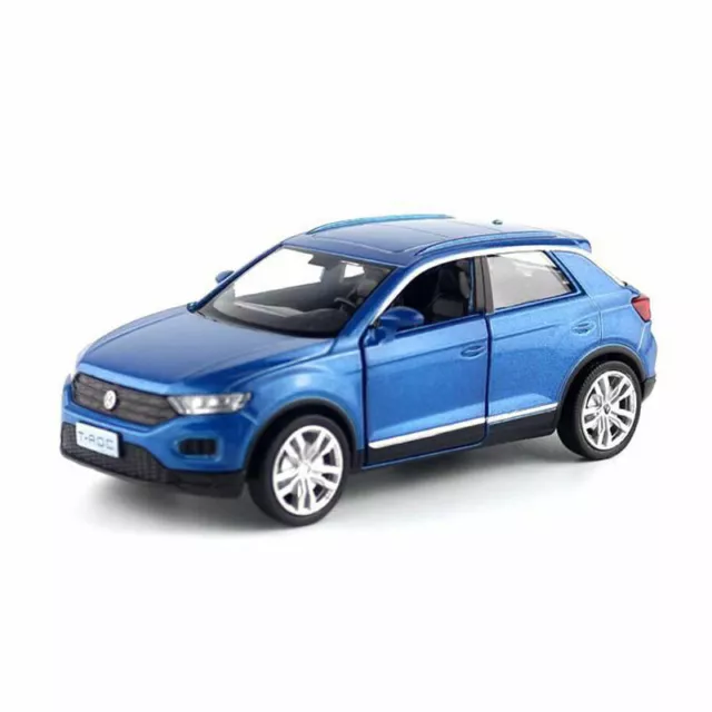 T-ROC SUV 1/36 Model Car Diecast Toy Vehicle Pull Back Xmas Gift for Boys Blue