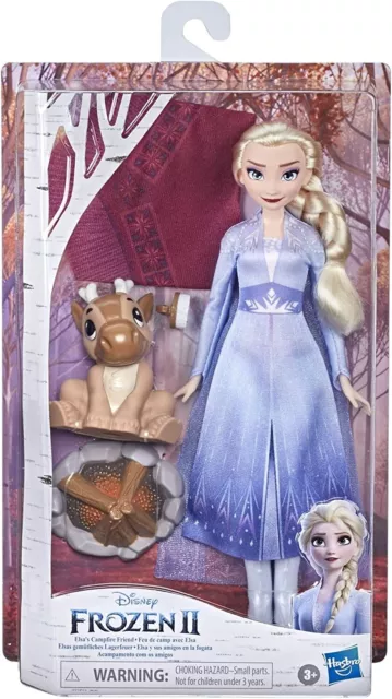 Hasbro Frozen Eiskönigin 2 Spielpuppe Elsas gemütliches Lagerfeuer BabyRentier
