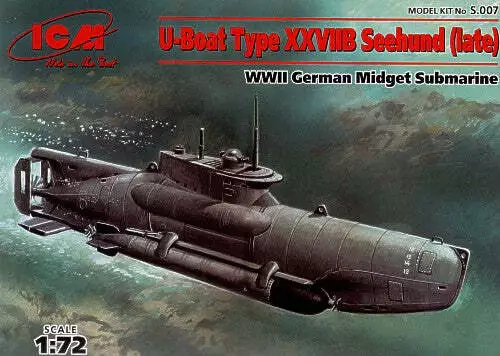 ICM S007 1:72 Typ XXVIIB U-Boot Seehund späte Version Zwerg U-Boot