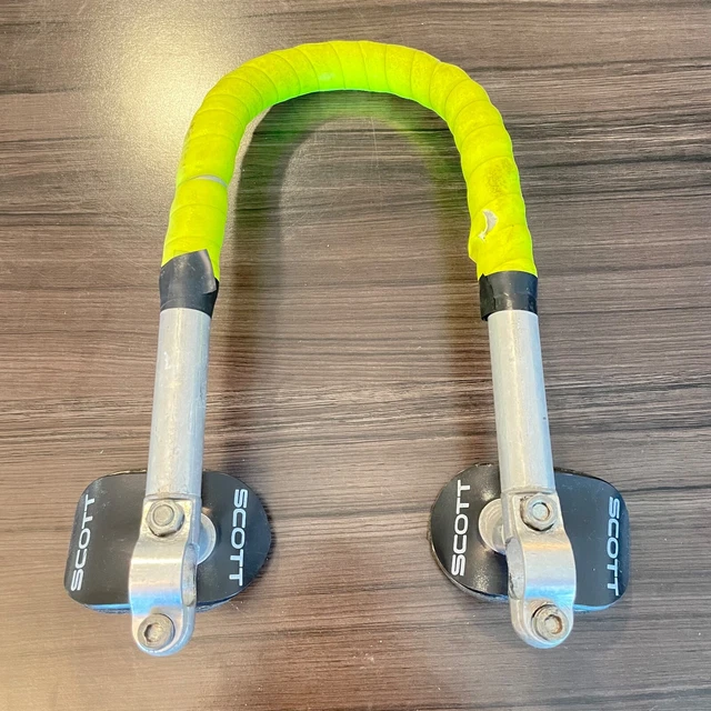 Cintres Aéro Scott Vintage - Clip On 22,2 Mm - Pour Vélo De Course - Couleur Gris/jaune