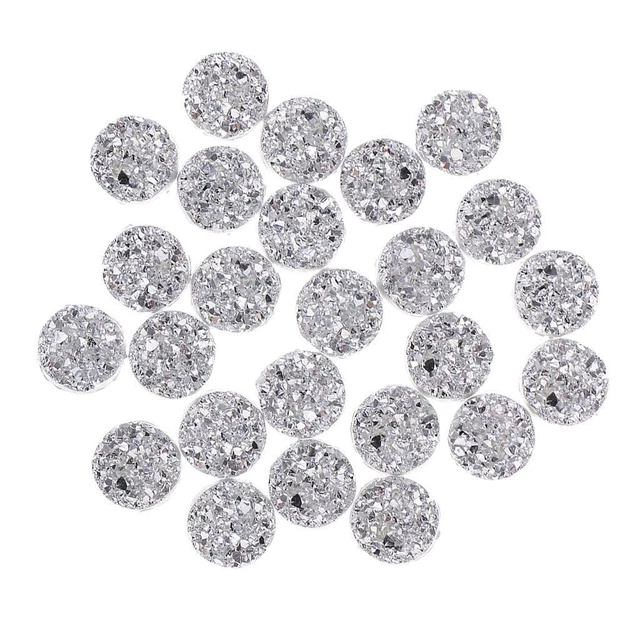24 Stück 12 mm FlatBack Rsesin Strasssteine zum Selbermachen für alle