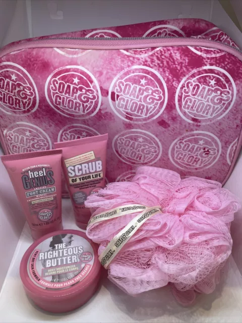 Soap and Glory Make-up Waschtasche Reißverschluss Konvolut Absatz Genie Peeling Ihres Lebens