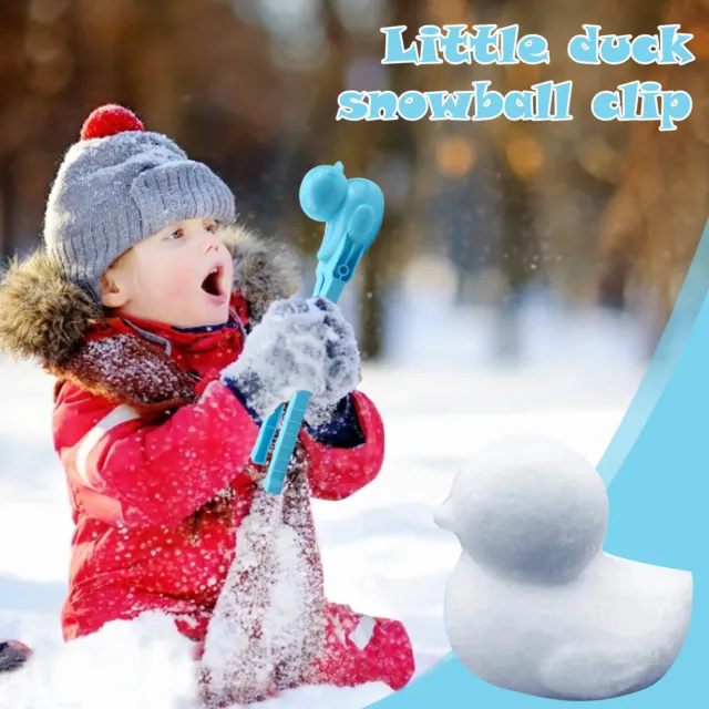 Cute Duck Snow Ball Fights Toys with Handle Sand Mold Tool Funny for Kids Adults 2