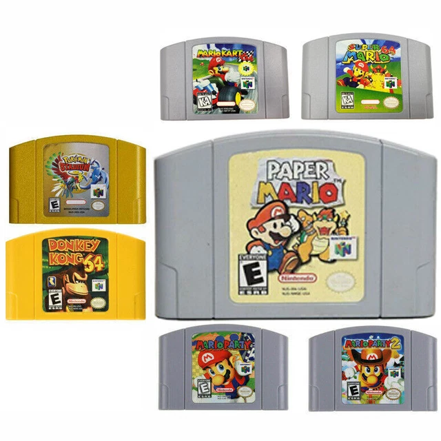 SUPER MARIO DONKEY KONG 64 KART POKEMON STADIUM 2 Paper for Nintendo N64 Console