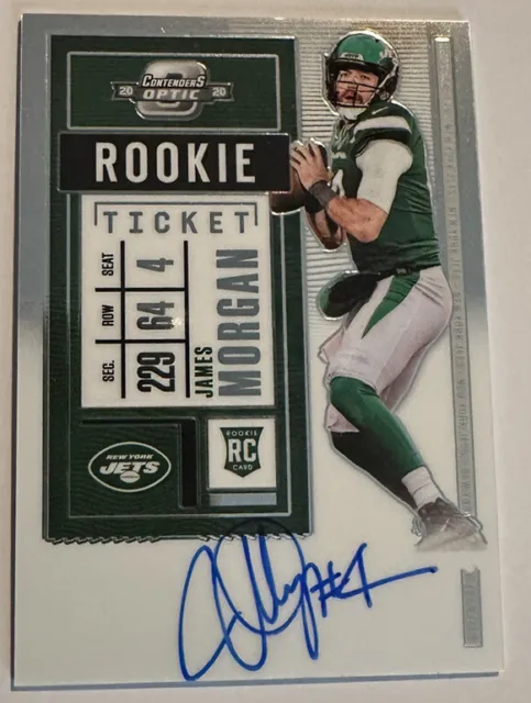 2020 Panini Contenders Optic James Morgan Rookie Ticket RC On Card Auto Jets NFL